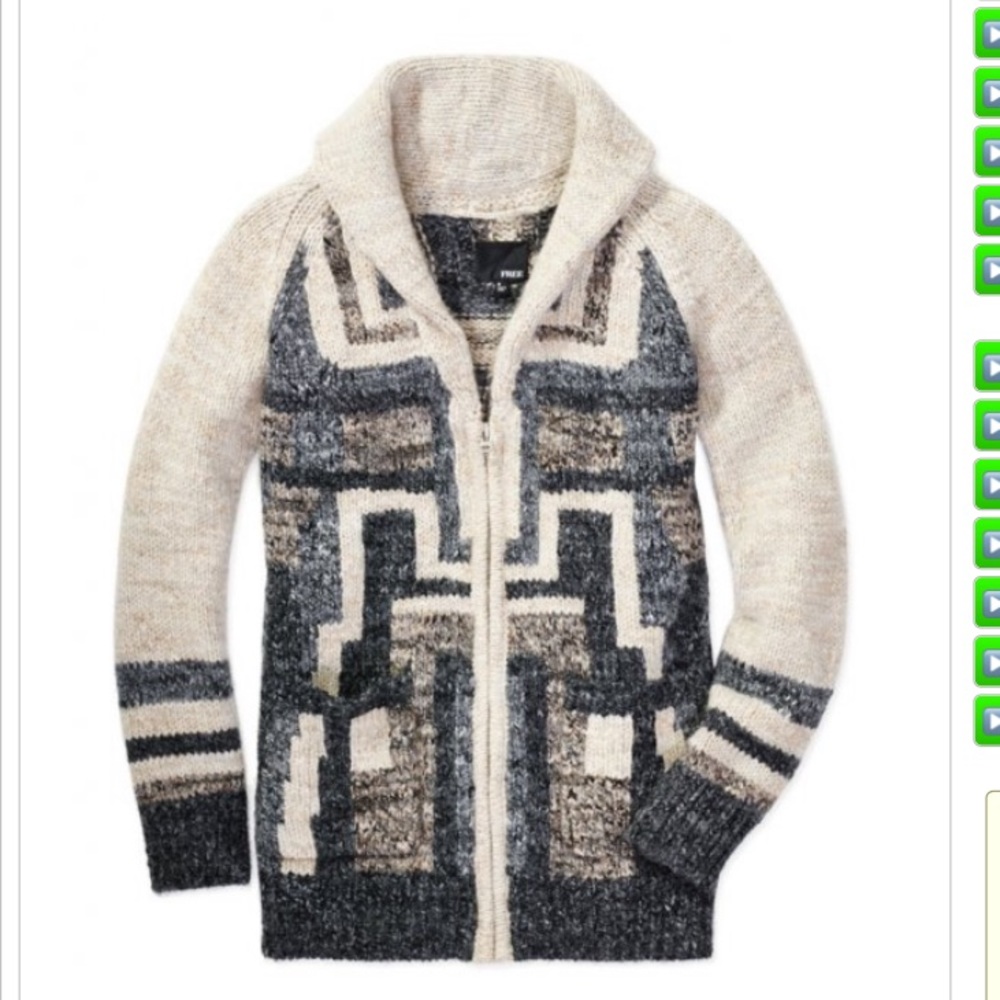 Aritzia Alpaca wool sweater coat Small